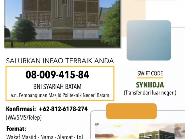 Pembangunan Masjid Kampus - Politeknik Negeri Batam